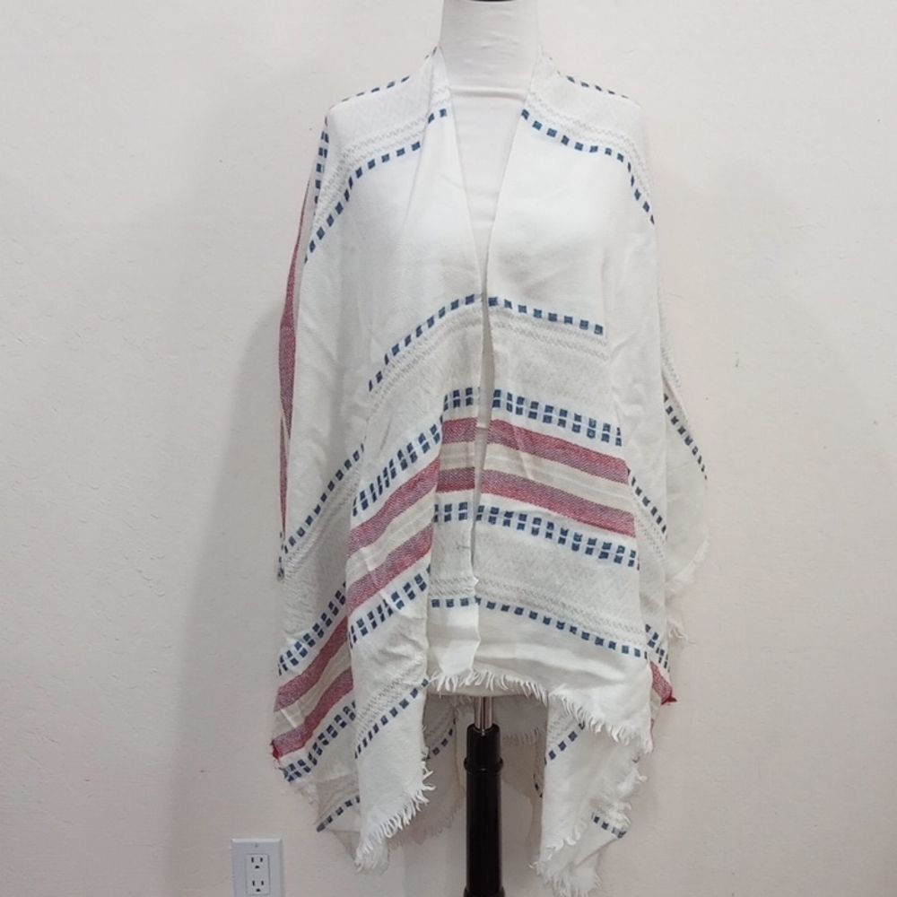 Pendleton Wool Blend Striped Shawl, OS